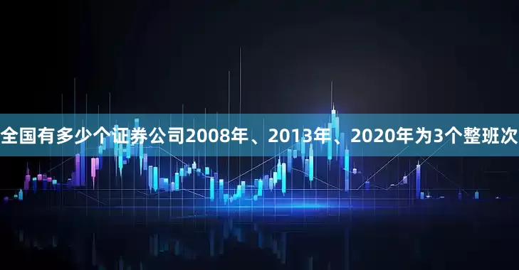 全国有多少个证券公司2008年、2013年、2020年为3个整班次